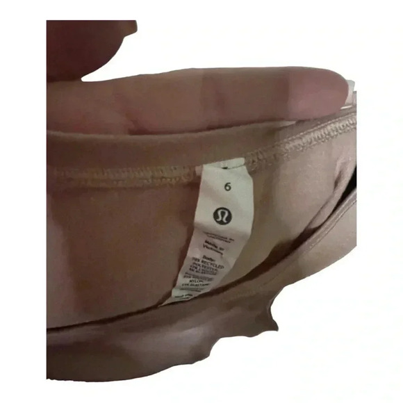 221 LULULEMON PINK CLAY / DARK OXIDE CAP SLEEVE HIKING TOP - Picture 6 of 8